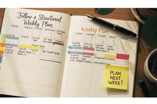 Follow a Structured Weekly Plan