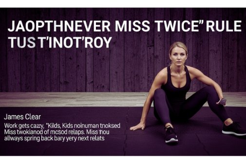 Adopt the “Never Miss Twice” Rule